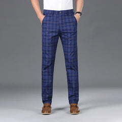 Men's Classic Checkered Straight Casual Pants