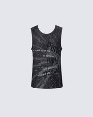 Y2K Light Asian Slim Graphic Tank Top New