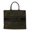 Canvas Embroidered Camouflage Large Book Tote Green