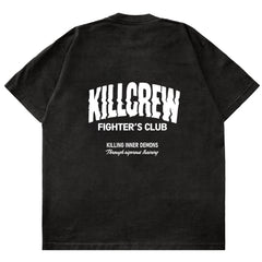 RELAXED FIT RIGOROUS TRAINING T-SHIRT - BLACK / WHITE