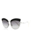 Acetate Glitter Cat Eye Sunglasses SMU58T Black