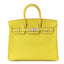 Epsom Candy Birkin 25 Lime Gris Perle