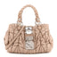 Metallic Nappa Matelasse Top Handle Satchel Cammeo