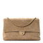 Suede Calfskin Souplissimo Maxi Flap Dark Beige