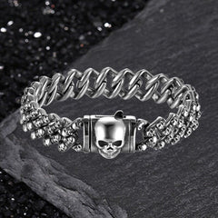 Creative Skull Stainless Steel Gothic Cuban Link Bracelet