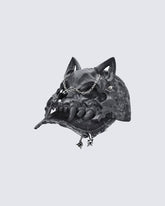 Dark Gothic Horn Skull Baseball Cap