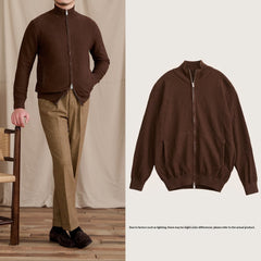 Slim-fit Lightweight Wool-blend Knit Commuter Jacket