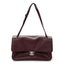 Grained Calfskin Small Souplissimo Maxi Flap Burgundy
