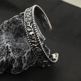 Dark Skull Rose Gothic Stainless Steel Open Bracelet