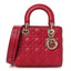 Lambskin Cannage Small My ABCDior Lady Dior Red