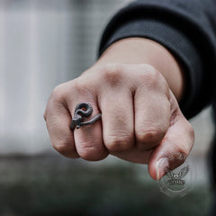 Entwined Snake Stainless Steel Ring