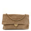 Suede Calfskin Souplissimo Maxi Flap Dark Beige