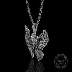 Free Love Butterfly Sterling Silver Pendant