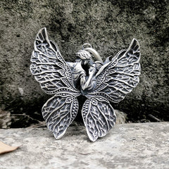Free Love Butterfly Sterling Silver Pendant