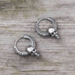 Gothic Pattern Skull Stainless Steel Earrings