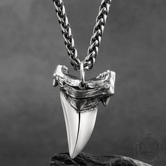 Shark Teeth Sterling Silver Animal Pendant