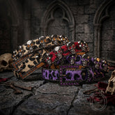 Hip-Hop Leopard Gem Skull Studded PU Leather Belt