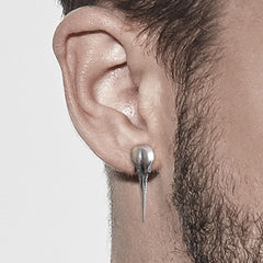 Hummingbird Skull Sterling Silver Stud Earrings