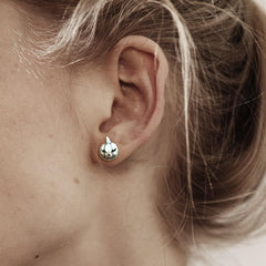 Jack-O'-Lantern Sterling Silver Stud Earrings