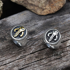 Mandalorian Symbol Stainless Steel Skull Ring
