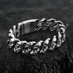 Punk Chain Stainless Steel Skull Bracelet