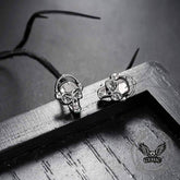 Punk Headphones Skull Stainless Steel Stud Earrings