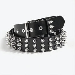 Punk Rock Spiked Rivet Handmade PU Leather Belt