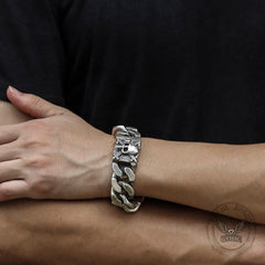 Retro Stainless Steel Skull Bracelet