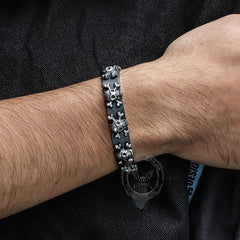 Skull Alloy Leather Punk Bracelet