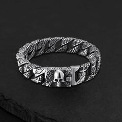 Skull and Cross Stainless Steel Bracelet