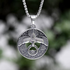 Valknut Viking Runes Eagle Stainless Steel Necklace
