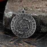Viking Celtic Wolf Runes Stainless Steel Pendant