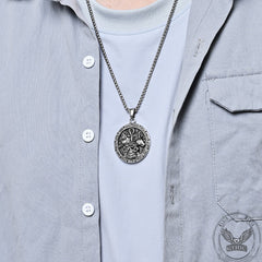 Vintage Anubis Ankh Cross Stainless Steel Pendant