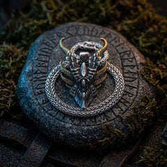 Vintage Evil Dragon Head Stainless Steel Pendant