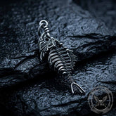 Vintage Fish Skeleton Stainless Steel Pendant