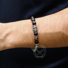 Vintage Skull Tiger Eye Stainless Steel Bracelet