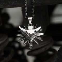 Wild Hunt Wolf Head Stainless Steel Pendant