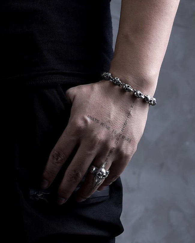 March 2024American Gothic Style Handcrafted Motorcycle Bracelet Main Image
