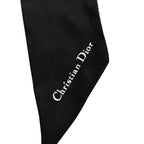 Silk Houndstooth Mitzah Scarf Black White