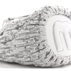 Paillettes Mate Bucket Bag Argento