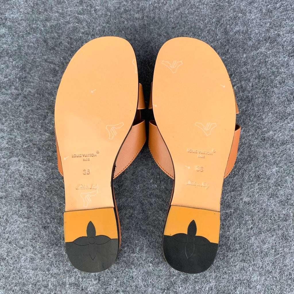LV Isola Flat Mule 'Cognac'