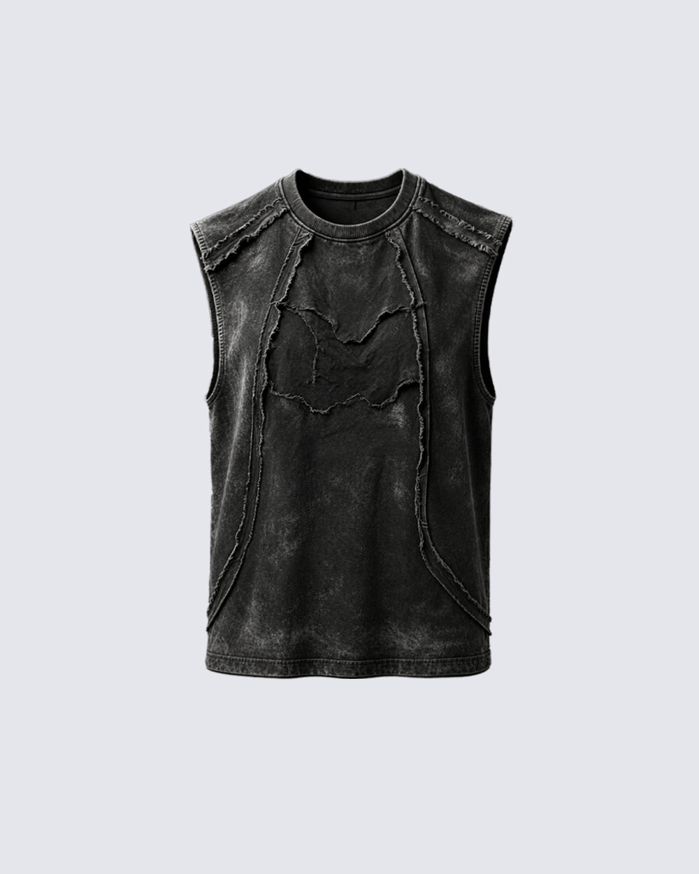 KIIKIO American Retro Design Frayed Sleeveless Vest