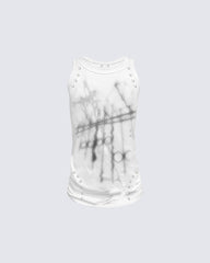 American Gothic Rivet Slim Fit Tank Top