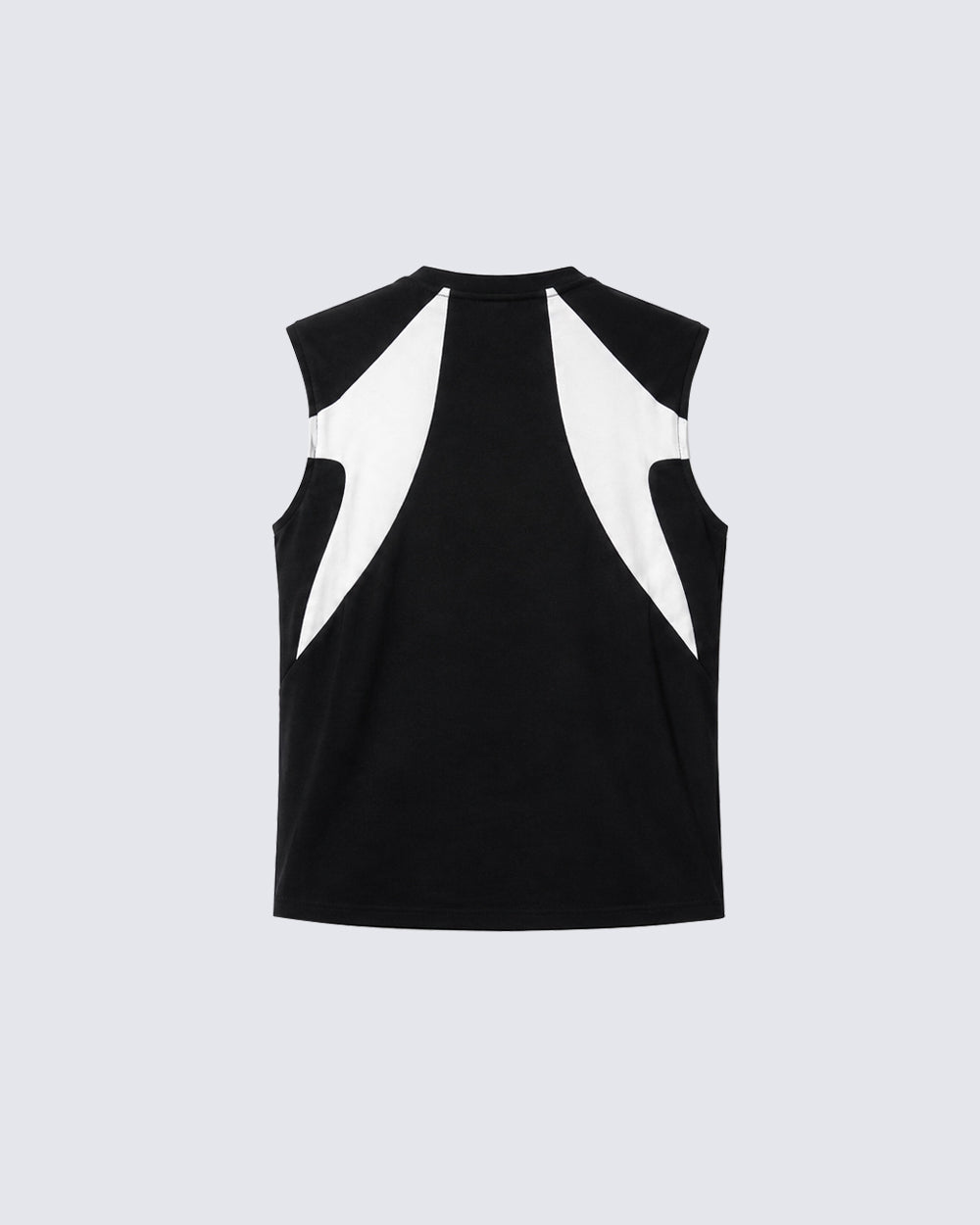 Color Block Half Zip Sleeveless Tank Top