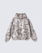 Heavyweight Fleece Camo Hoodie Cotton Blend