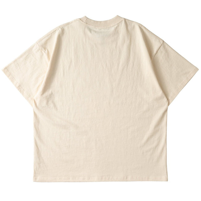 OVERSIZED "FANGS" T-SHIRT - CREAM / BLACK Main Image