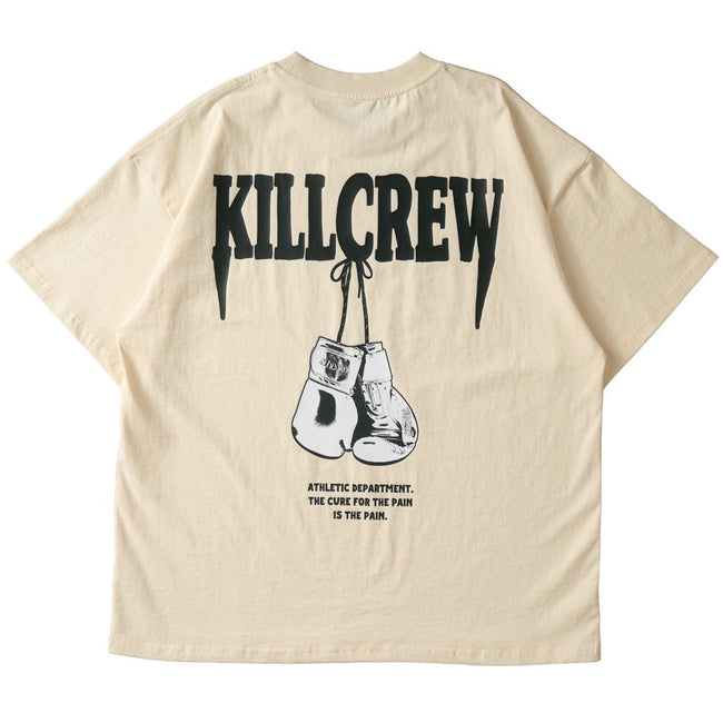 RELAXED FIT "ATHLETIC DEPARTMENT" T-SHIRT - CREAM Hover Image