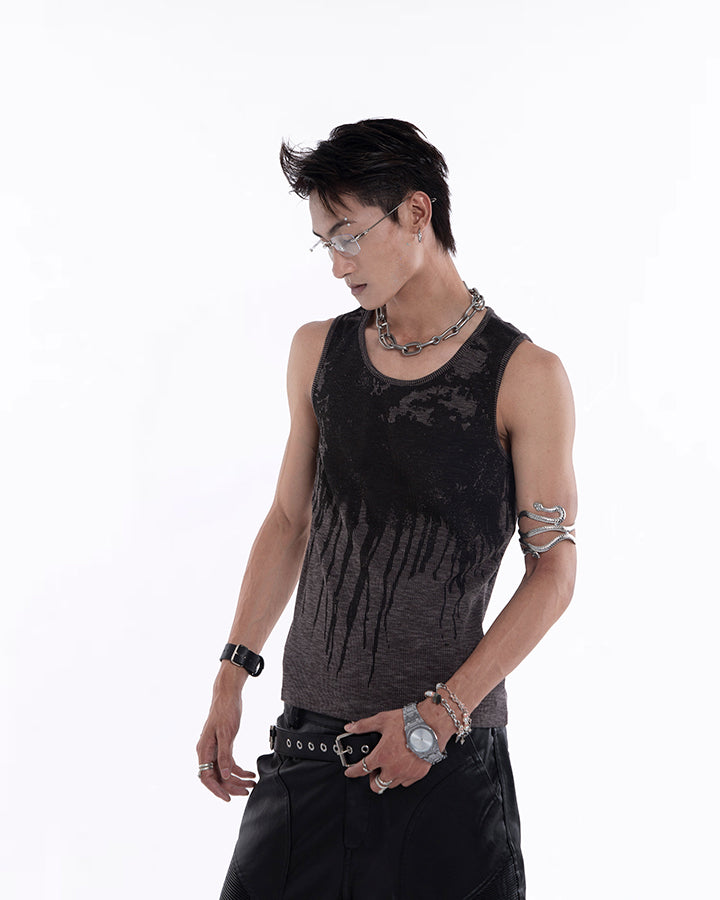 New American Street Ink Elastic Tank Top