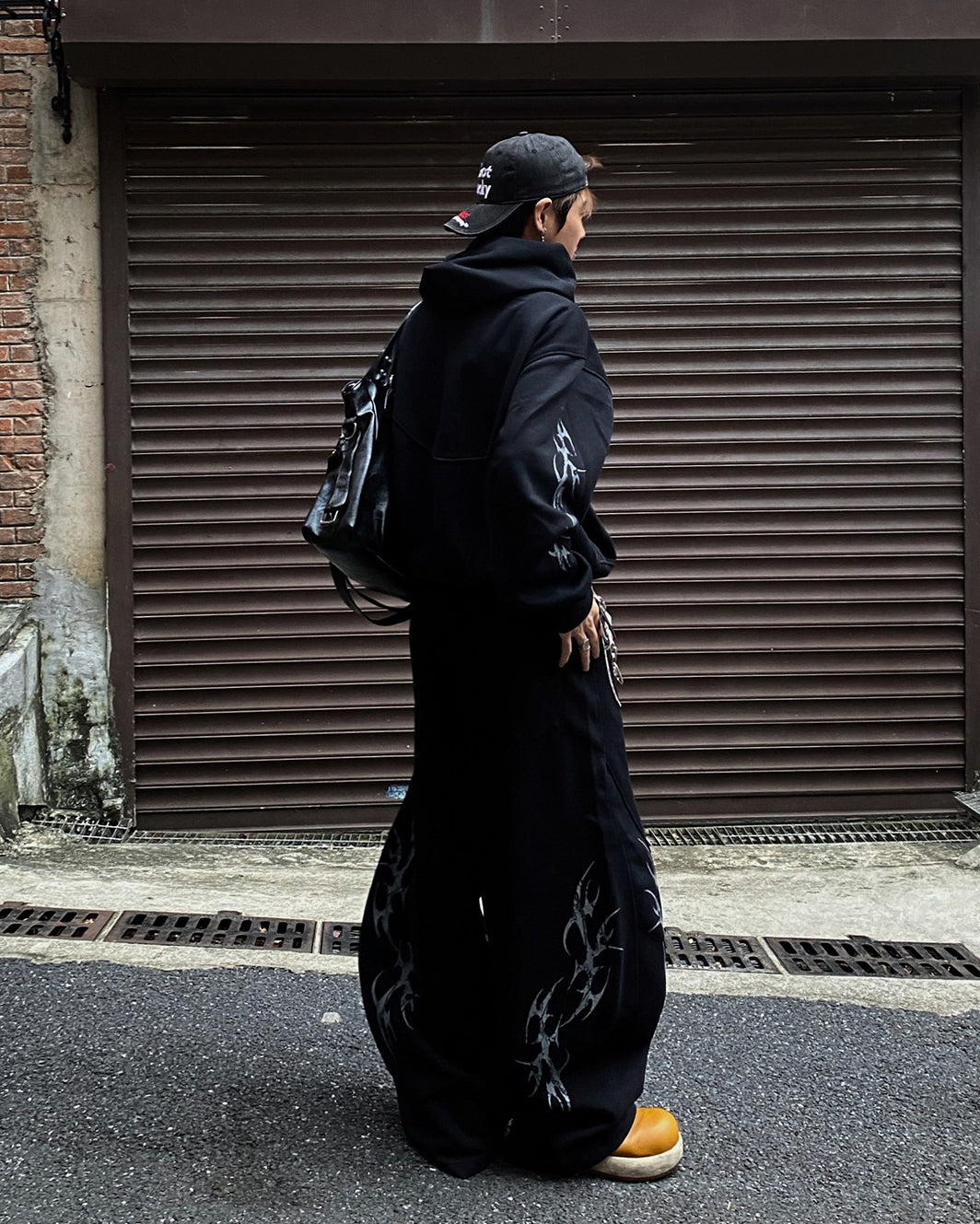 Embroidered Graphic Zip-Up Hoodie