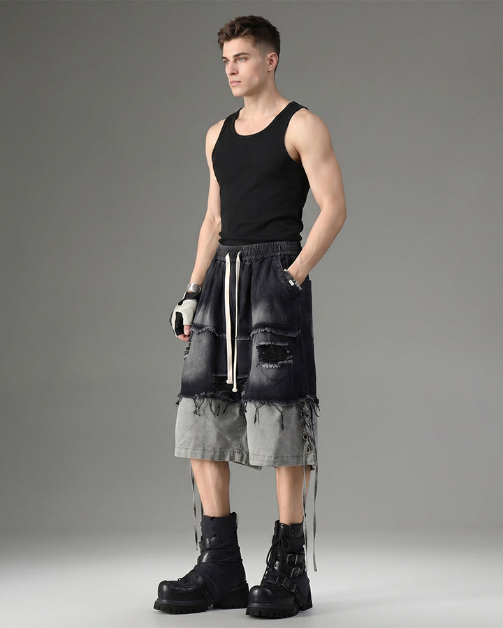 Street-Edge Vintage Embroidered Slim Fit Tank
